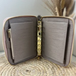 A7 rits portemonnee binder taupe