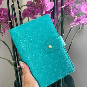 Luxe pebble binder turquoise