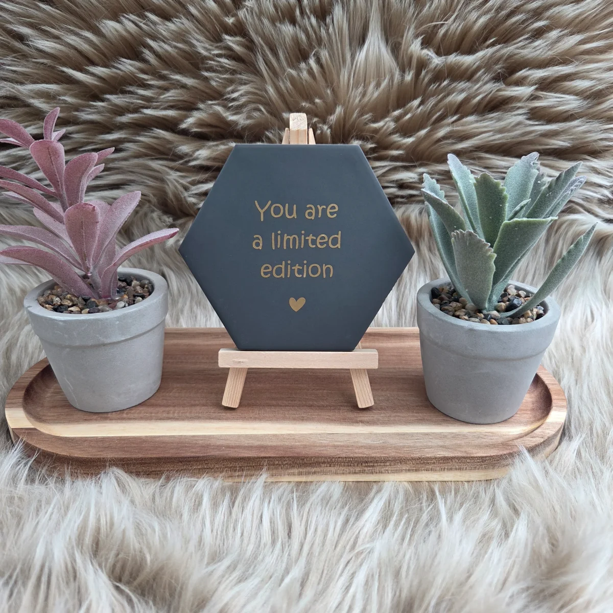 Hexagon wenstegeltje You are a limited edition - Afbeelding 2