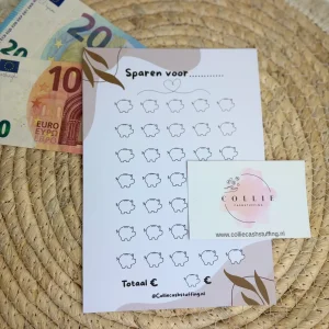 Sparen voor… savings challenge japandi A5