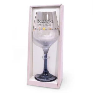Wijnglas met de tekst Bedankt voor Alles