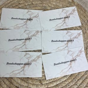 Boodschappen dashboard set marble A7