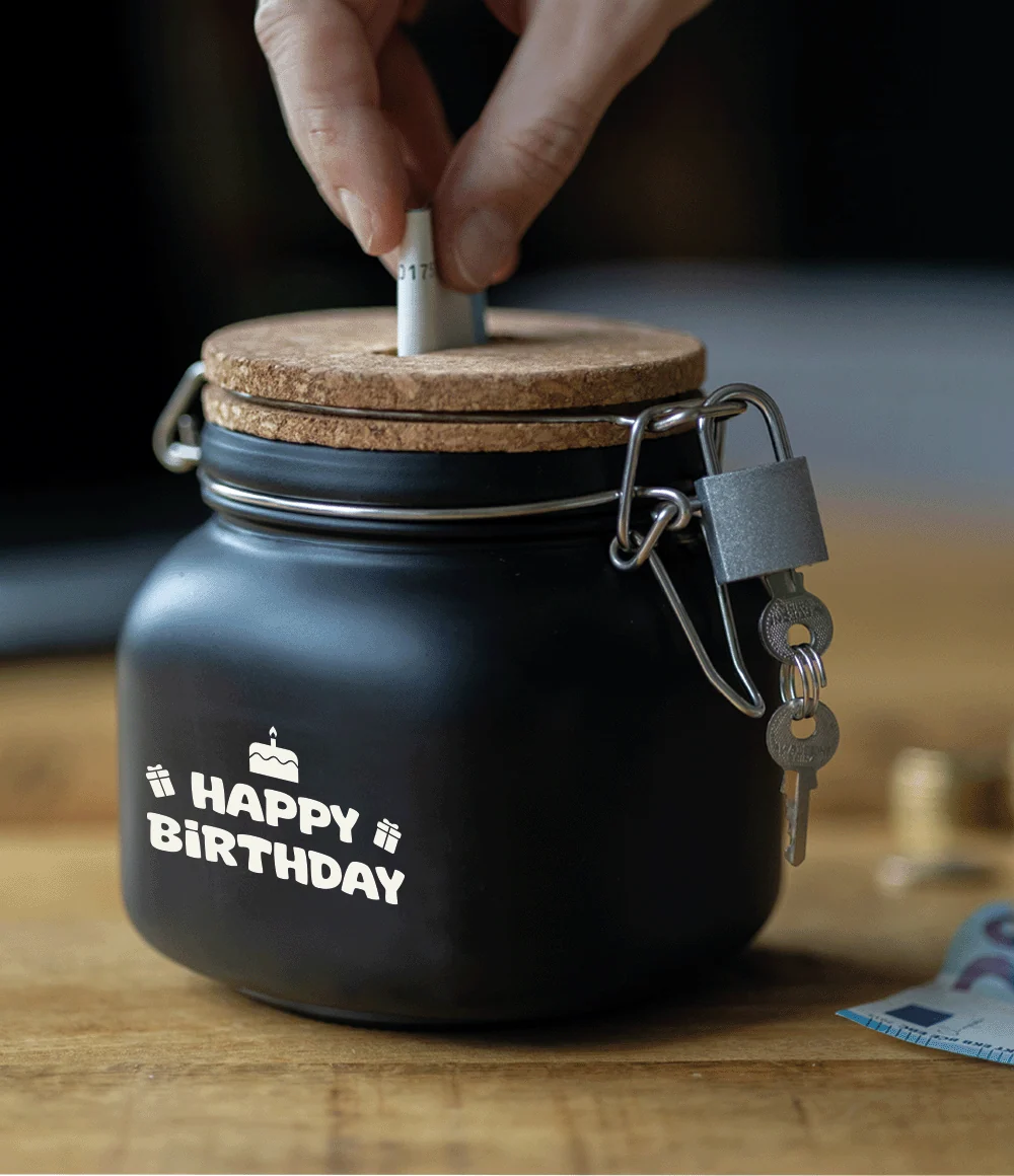 luxe spaarpot - happy birthday - Afbeelding 3
