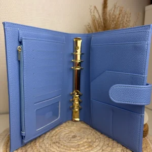 A5 binder dubbele drukknop lavendel blauw