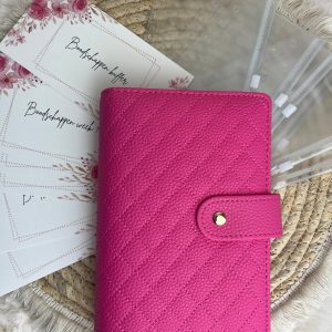 Boodschappen binder pebble flora hotpink A6