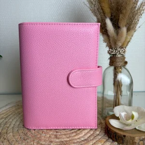 A6 binder dubbele drukknoop Barbie roze