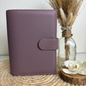 A6 binder dubbele drukknoop mokka