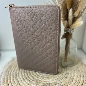 Luxe rits binder taupe