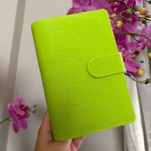 Saffiano binder a6 lime
