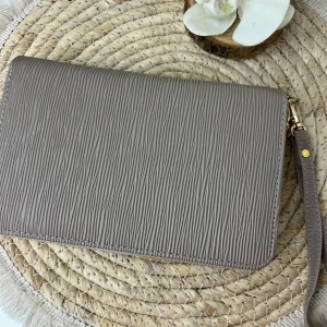 A6 portemonnee binder taupe