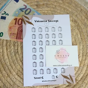 Vakantie savings challenge japandi A5