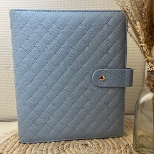 Luxe pebble binder A5 baby blauw