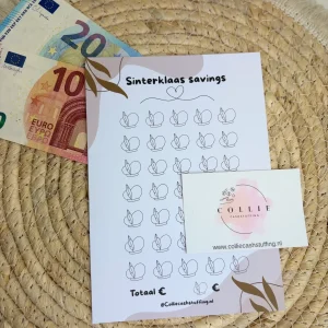 Sinterklaas savings challenge japandi A5