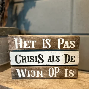 Tekstblok Wijn 3 balken