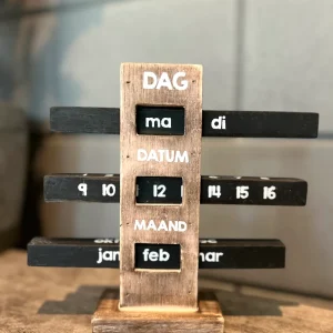 Kalender balkjes 19x20cm natural