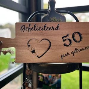 Serveerplank 50 jaar getrouwd