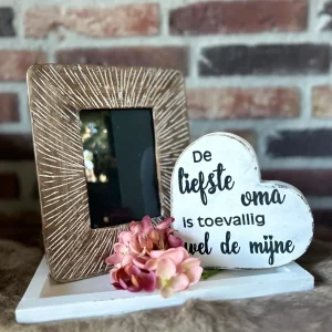 Cadeau pakket met fotolijstje De liefste oma