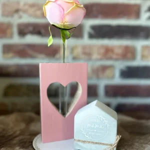 Cadeau pakket met stenen huisje mama