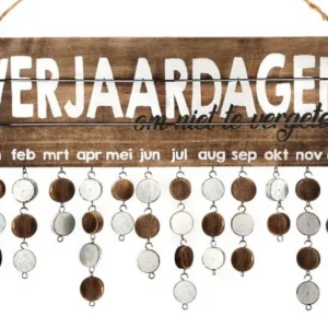 6x rondjes wit - Verjaardagenbord
