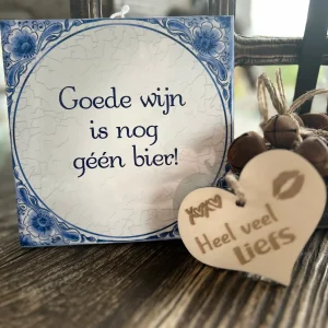 Tegels delfts blauw - Goede wijn