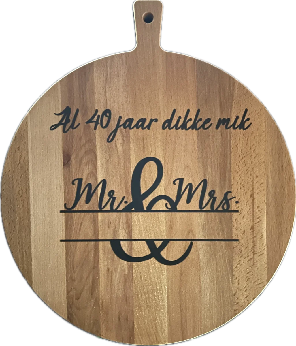 Serveerplank Rond - Al 40 jaar dikke mik