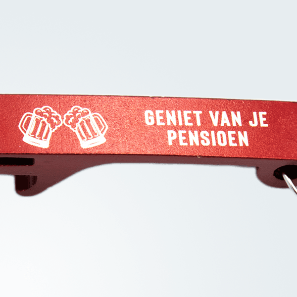 Aluminium flesopener met sleutelring - Afbeelding 4