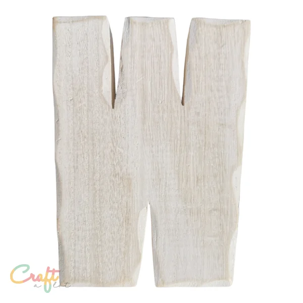 Houten letter W - Afbeelding 2