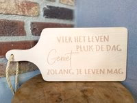 Serveerplankje 35 cm Vier het leven